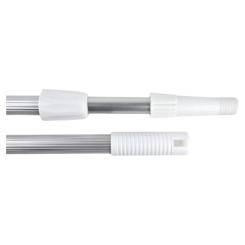 Universele telescopische steel  - aluminium / wit - 2 x 1,2 m